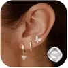 Conjunto de Brincos Europeus e Americanos de Luxo Leve Banhado a Ouro 14K com Zircônia para Mulheres, Brincos Camadas da Moda de Alto Padrão, Atacado do Fabricante