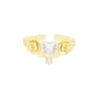 1188 Estilo coreano INS nicho diseño de lujo ligero plata brillante flor anillo de circonita encantador plata esterlina S925 anillo para mujer