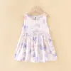 Ropa de Verano para Niñas 2026 Nuevo Estilo Vestido Camisola Vestido de Algodón y Seda para Bebé Vestido Floral para Niños Vestido para Niños