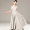 Vestido infantil Aliexpress de alta qualidade, modelo novo, para crianças maiores, ideal para apresentações de piano e violino em competições. Vestido de princesa.