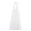Estilo Europeu e Americano Amazon Aliexpress Mais Vendido Moda Tendência Versátil Slim-Fit Bordado Vestido Midi