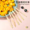 Tenedores de Fruta de Bambú Desechables Tenedores de Bambú con Forma de Corazón para Niños Ktv Bar Club Tenedores para Snacks Caseros Fabricante Mayorista