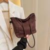 Bolso Casual de Gran Capacidad Bolso Cruzado para Mujer Simple de Gamuza Moda para Viajar al Trabajo Bolso de Hombro Versátil Portátil Bolso Cubo