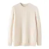 Suéter 100% Cachemir Puro Infantil para Niños y Niñas Nuevo Cuello Redondo Color Sólido Jacquard Jersey Casual Suéter Base Cálido