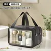 Bolsa de cosméticos, bolso de mano, bolsa de almacenamiento grande, compartimentos separados para artículos húmedos y secos, gran capacidad, almacenamiento de viaje impermeable con cadena
