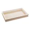 Bandeja de Madeira com Sisal Trançado Branca 45cm x 30cm x 4cm - Woodart