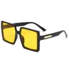 Nuevas gafas de sol de alta gama con montura grande estilo ins, tendencia europea y americana, protección UV, gafas marrones para mujer, estilo de celebridad de internet 2332