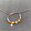 Nueva Pulsera Retro de Cuentas de Cerámica Estilo Chino para Mujer Moda Nacional Pareja León de la Suerte Estudiante