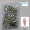 Accesorios de Uñas de Moda con Pedrería Plana de Alto Brillo y Alta Transparencia, Pedrería Checa Color AB, Decoraciones para Uñas que No se Caen al por Mayor