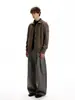 Suéter de botones estilo granero retro americano, unisex, para otoño e invierno, con un ambiente relajado y casual, tejido de punto holgado