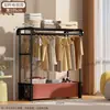 Arara de Chão Multifuncional de Múltiplas Camadas para Quarto com Cesto de Roupa Suja e Organizador de Roupas