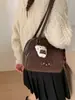 Design Coreano de Cor Pura Simples e Fashionável Roupa de Trabalho 2025 Outono e Inverno Pingente Nova Bolsa Transversal Boston para Mulheres