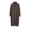 Vestido de Cachemira Suave para Mujer, Moderno, Elegante, Versátil, Estilo Urbano para el Trabajo, Punto Retro Nuevo Otoño e Invierno