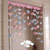 Cortina decorativa para puerta con diseño de perro Jade Gui Love Children, para dormitorio, cocina, entrada, cortina colgante, media cortina con forma de corazón para niña