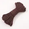 Corda de Poliéster-Algodão Monocromática 4mm Corda Trançada Artesanato DIY para Joias Pingente de Corda de Algodão Artesanato de Tecelagem Chaveiro 48 Cores