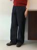 Jeans Rectos de Nicho Estilo Americano para Mujer, Caída Relajada, Tiro Alto, Holgados, de Largo Hasta el Suelo, Azul Oscuro, Pantalones de Pierna Ancha que Disimulan el Cuerpo