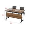 Mesa y silla plegables para conferencias y capacitación, mesa doble abatible, mesa larga, escritorio y silla móviles para instituciones educativas.