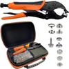 Kit de herramientas de broche de presión de hebilla blanca grande, traje de pinzas grandes, bolsa de almacenamiento de broches, herramienta de perforación de instalación, kit de herramientas de ojales multifuncional