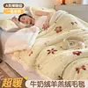 Manta de terciopelo de leche engrosado con lana de cordero, manta para siesta en la oficina, manta de toalla, manta decorativa multiusos para sofá, manta transfronteriza