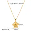 Tingduo Ins Brincos de Flor com Gotejamento de Óleo Conjunto de Colar e Brincos de Aço Inoxidável Brincos Coloridos Frescos de Alta Qualidade