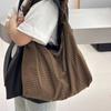 Bolso Casual de Lona Estilo Coreano Gran Capacidad Bolso de Axila para Mujer 2025 Nuevo Bolso de Cuadros Tipo Empanada Bolso Simple de Hombro Cruzado