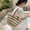 Bolsa de palha trançada para mulheres, novo modelo 2026, grande capacidade, bolsa de ombro versátil para o dia a dia, bolsa de praia fashion, bolsa tote