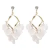 Regalo del Mar~Estilo Vacaciones de Verano Borla Larga Concha Flor Pendientes de Playa Pendientes de Alta Gama Nicho para Mujer
