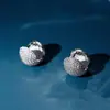 Nuevos Pendientes de Cadena Brillantes Doble Cara Forma de Bola Lujo Ligero Diseño de Nicho Moda de Gama Alta Hebilla de Oreja Versátil para Mujer