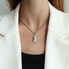 Accesorios estilo ins europeo y americano retrato reina colgante ovalado collar acero titanio chapado oro real 18K cadena clavícula P1016