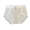 Falda Xiaolan Y016 Modal Ropa Interior para Mujer Lunares Estampado de Leopardo Cintura Media Agradable al Tacto Alta Elasticidad Transpirable Bragas para Mujer