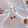 Aretes Largos Asimétricos Versátiles Dulces Rojos con Perlas Nuevo Estilo Chino Estilo Antiguo Hanfu