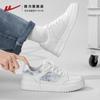 Sapatos femininos Huili tênis de plataforma 2024 novo inverno sola grossa coringa sapatos brancos explosões forrados com lã tênis esportivos casuais para crianças