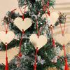 Colgante de Bendición de Corazón de Madera, Tarjeta de Deseos, Etiqueta de Deseos, Etiqueta de Bendición de Templo de Atracción Turística, Etiqueta Roja Grabada