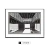 Espaço Geométrico: Arte de Parede Espaço Arquitetônico Abstrato Minimalista Moderno, Pintura Decorativa para Nichos e Showrooms de Designers