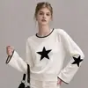 Diseño único, suéter de cuello redondo para mujer, nueva colección otoño/invierno, corte holgado, efecto adelgazante, top de punto casual y versátil, estilo 25701