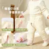 Calça Bebê Outono Inverno Meninos Meninas Três Camadas Acolchoada Abertura Entre Pernas Calça Infantil Engrossada Quente Longa Pijama para Casa