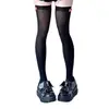 Calcetines JK de Algodón Estilo Japonés para Hija Querida Calcetines Lolita con Lazo en Forma de Corazón Hasta la Rodilla para Niñas