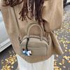 2025 Nova Moda Tendência Bolsa Quadrada Pequena Feminina Bolsa de Ombro Bolsa Boston Pequena Exquisita e Fofa