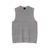 Estilo Ligero Maduro, Chaleco de Punto Hueco Fresco y Atractivo para Hombre, Camiseta sin Mangas Holgada de Verano, Camiseta sin Mangas de Cuello Redondo de Nicho de Moda Coreana