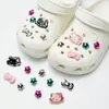 2025 Nuevos Accesorios para Cachorros West Highland Rayados DIY Decoraciones Desmontables para Zapatos Encantos de Zapatos Lindos Versátiles