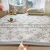Juego de Tres Piezas de Alfombrilla Refrigerante de Látex de Seda de Hielo para Verano, Alfombrilla Suave Refrigerante Estampada, Colchón de Doble Uso, Individual, Estilo Fresco de Dibujos Animados, Alfombrilla de Seda de Hielo