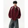 Suéter cárdigan de retazos a rayas retro para hombre, otoño invierno, holgado, casual, estilo universitario, chaqueta de punto para niños, nuevo
