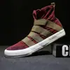 Zapatos de Lona de Caña Alta Nuevos de Primavera y Otoño Estilo Coreano de Moda Casual para Hombre Zapatillas Planas Slip-On Versátiles para Jóvenes Hombres