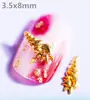 Série Oceano Dourado Unhas com Rebites Folhas de Cobre Materiais Manuais DIY Resina UV Acessórios de Metal Concha