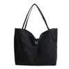Bolsa feminina de lona de grande capacidade 2026 bolsa tote feminina em cores de doce, bolsa de ombro simples e moderna para o dia a dia urbano