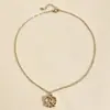 ¡Una bendición para parejas y mejores amigos para que combinen sus atuendos! Collar minimalista estilo ins de doble bucle con pedrería y collar de nudo en forma de corazón
