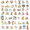 50 Piezas de Pegatinas Retro de Dibujos de Bebé, Pegatinas Nostálgicas de Dibujos Animados para Cuadernos de Estudiantes, Cuadernos DIY, Pegatinas para Patinetas y Decoraciones