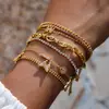 Jieding Pulsera de Acero Inoxidable Zirconia Estilo Europeo y Americano para Mujer Joyería de Lujo Ligero Gama Alta Acero de Titanio Antidesvanecimiento Joyería Estilo Caliente Transfronterizo