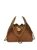 Bolso tipo cubo con cordón de patrón de rombos para mujer, bolsa de mano grande para la ciudad, versátil de lujo ligero para llevar en el hombro, cruzado y de mano