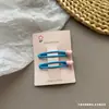 Presilha de Cabelo Colorida Texturizada de Alta Qualidade em Formato de Coração, Presilha Fofa para Franja Lateral de Menina, Presilha BB com Gota de Óleo Ervilha, Novo Estilo Coreano
